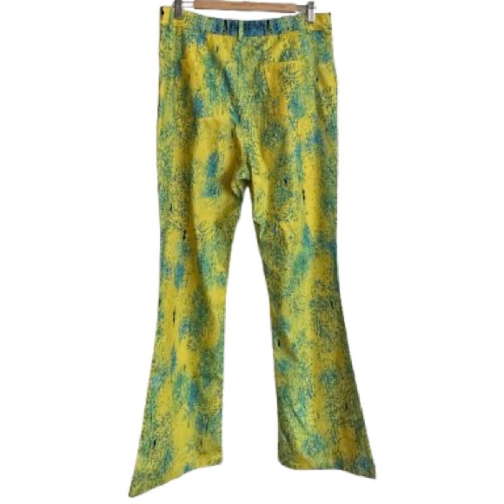 Finesse Yellow and Teal Patterned Flare Jeans - Size L - Picture 5 of 5